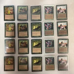 Magic the Gathering Lot of 20 Green Mixed UDS DST 3ED DRK